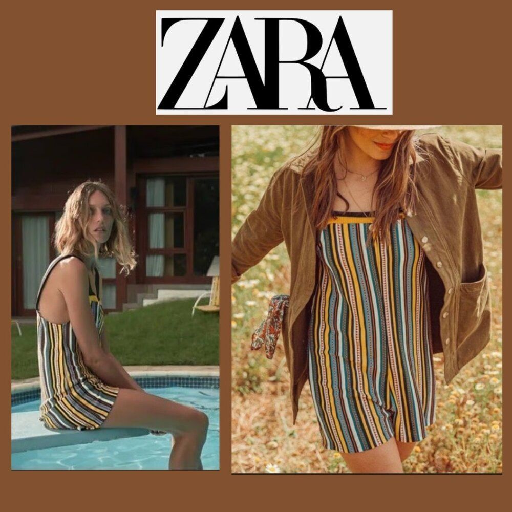 Zara Knitted Multi-Color Romper